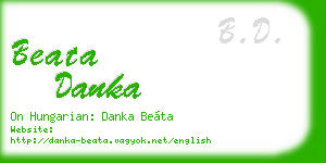 beata danka business card
